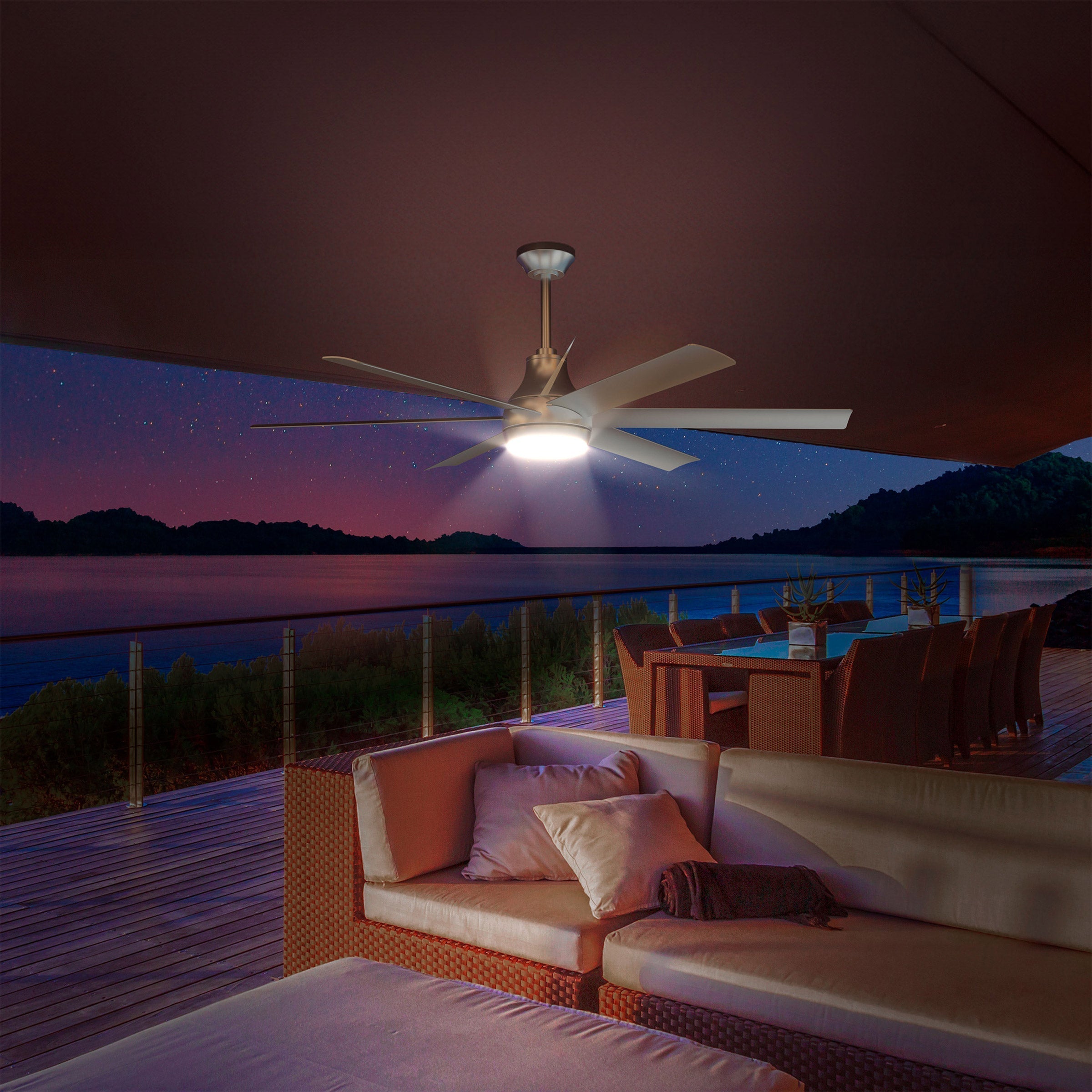 Smart Wifi LED 60” Outdoor Ceiling Fan