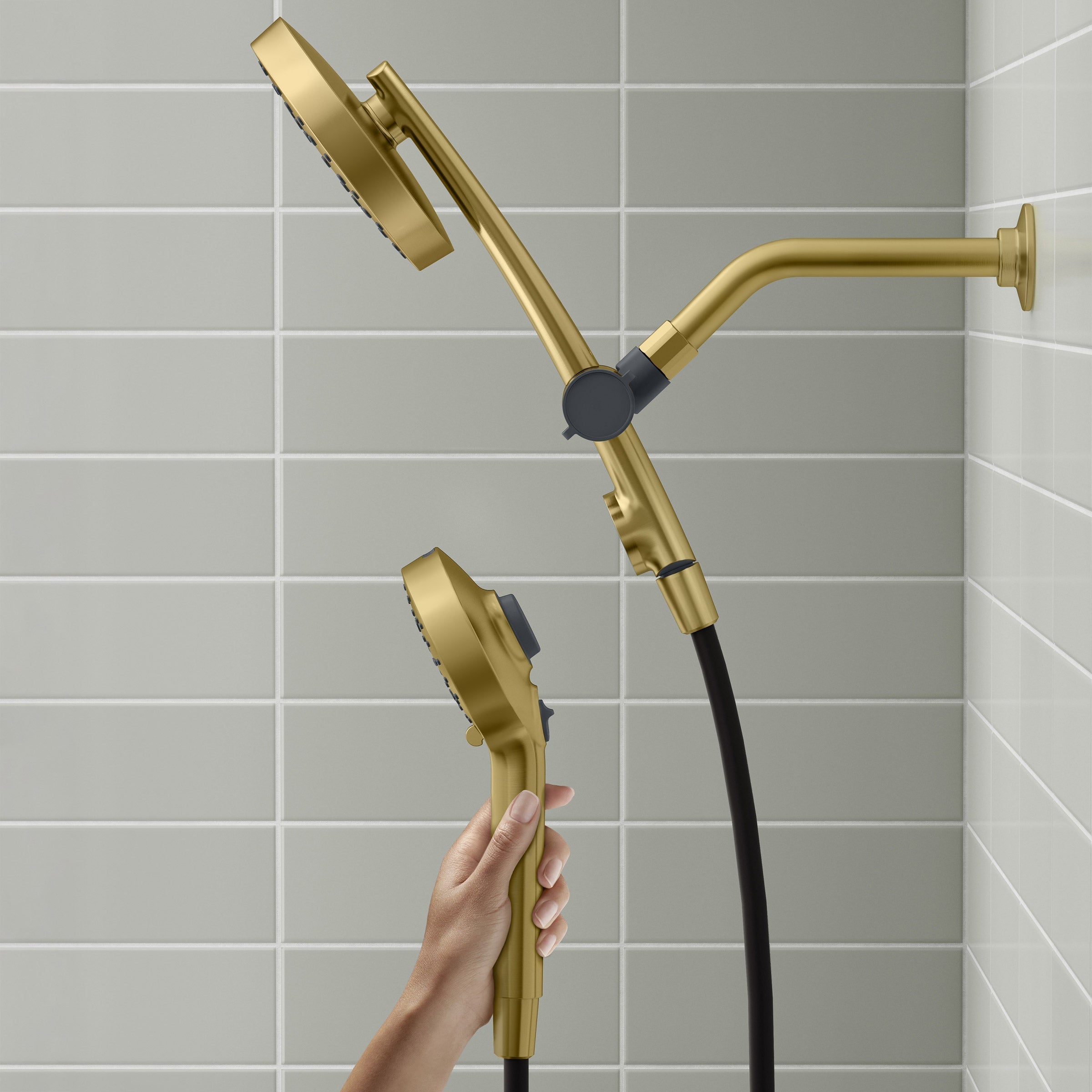 Prone 3-In-1 Multifunction Shower Head with Powersweep