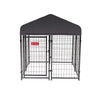 Lucky Dog STAY Series Studio Jr. Dog Kennel 4'x4' with Privacy Screen