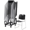 National Public Seating Sled Base Stacking Chairs with Storage Cart, 32-pack