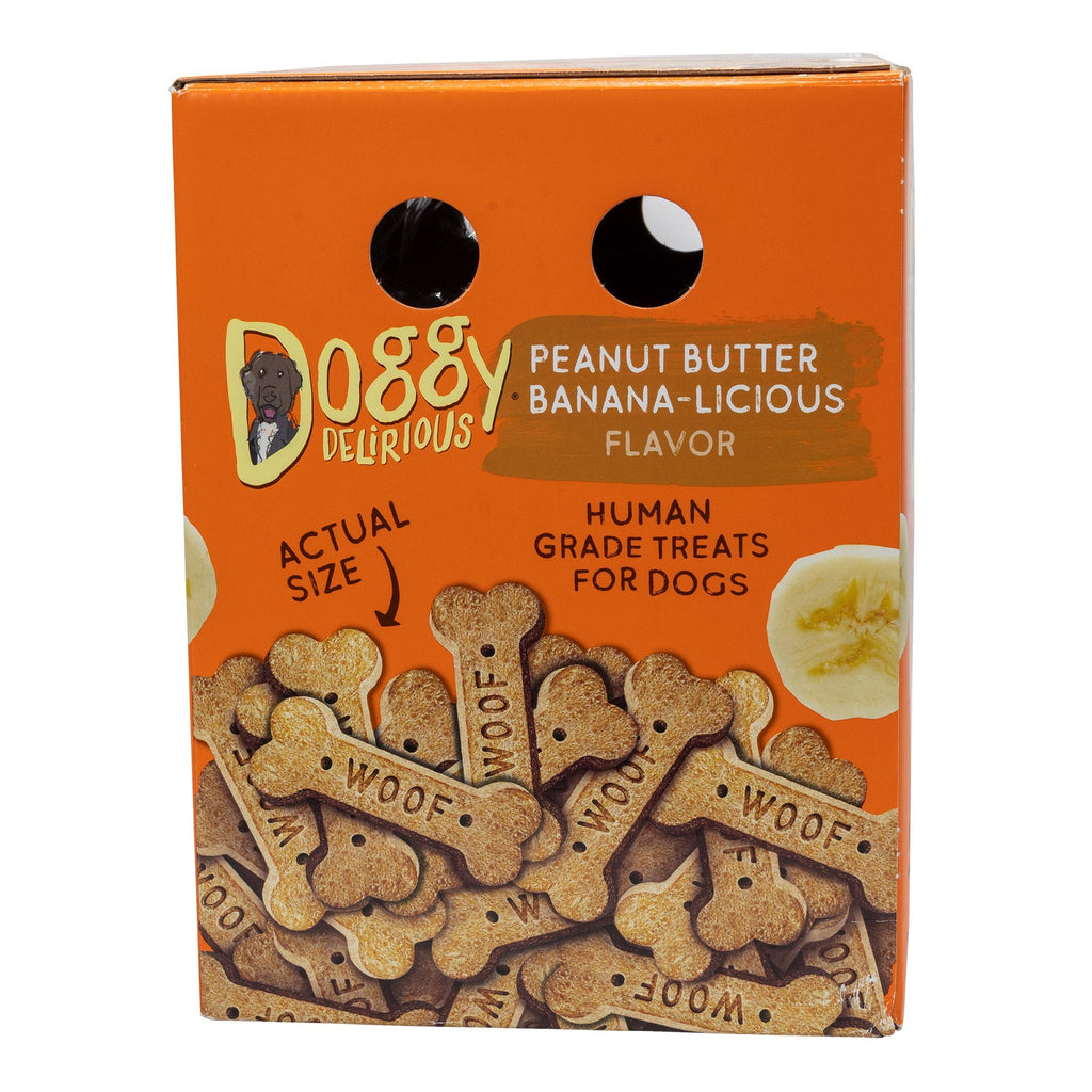 Doggy Delirious Peanut Butter Banana-Licious Flavor Dog Treats, 5 lbs