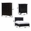 Paolina Full Bedroom Collection in Black
