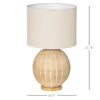 HOMCOM Vintage Tripod Floor Lamp, Height Adjustable Nautical Spotlight with Wood Legs, E12 Lamp Base, Grey and Rose Gold