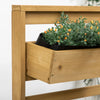 Outsunny 56'' x 14'' x 41'' 4 Tier Wooden Plant Stand with Removable Wheels, Large Display Capacity & Wood Build - Natural