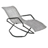 Outsunny Patio Folding Chaise Lounge with Rocking Function, Zero-Gravity Outdoor Lounge Chair with Breathable Mesh Fabric, Garden Sun Lounger, for Deck, Poolside, Brown