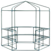 Outsunny 6.4'x7.4' Greenhouse Kit 3-Tier 10 Shelf Outdoor Portable Walk-In Hexagonal with Zippered Doors & PE Covering