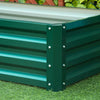 Outsunny 4' x 2' x 1' Galvanized Raised Garden Bed, Metal Planter Box Raised Bed for Vegetables, Flowers, Plants and Herbs, Green