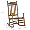 Outsunny Wooden Rocking Chair, Traditional Porch Rocker for Outdoors / Indoors, Natural