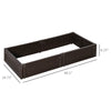 Outsunny Foldable Raised Garden Bed, Wooded Elevated Ground Planter Box with Insert Extended Steel Corners, 47 x 31 x 9in, for Vegetables, Flower, Herb