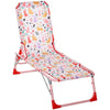 Outsunny Lightweight Chaise Lounge Chair for Kids with Foldable Function and No Assembly Required, Rabbit Pattern