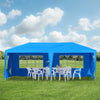 Outsunny Large 10' x 20' Gazebo Canopy Party Tent with 4 Removable Window Side Walls,Wedding, Picnic Outdoor Events - Blue