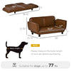 PawHut Sofa for Pets Foldable Design, PU Leather Cover Dog Bed, Small & Large Animals