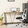 HOMCOM Modern Writing Desk, Computer Workstation with Steel Legs for Small Spaces