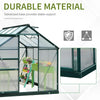 Outsunny 20' x 8' Aluminum Greenhouse Polycarbonate Walk-in Garden Greenhouse Kit with Adjustable Roof Vent, Rain Gutter and Sliding Door for Winter, Clear