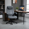 Vinsetto Fabric Home Office Chair, Computer Desk Chair with Tilt Function, Executive Chair with 360° Swivel, Adjustable Height, Padded Armrests and Headrest, Gray