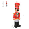 HOMCOM 6ft Christmas Inflatable Nutcracker Toy Soldier, Outdoor Blow-Up Yard Decoration with LED Lights Display-1