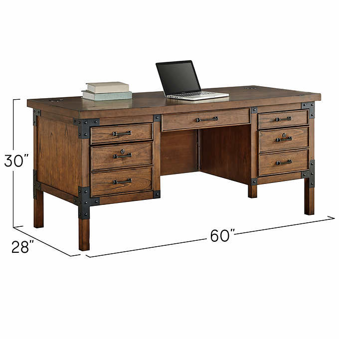 Aberdeen 3-piece Desk, Open Bookcase and File