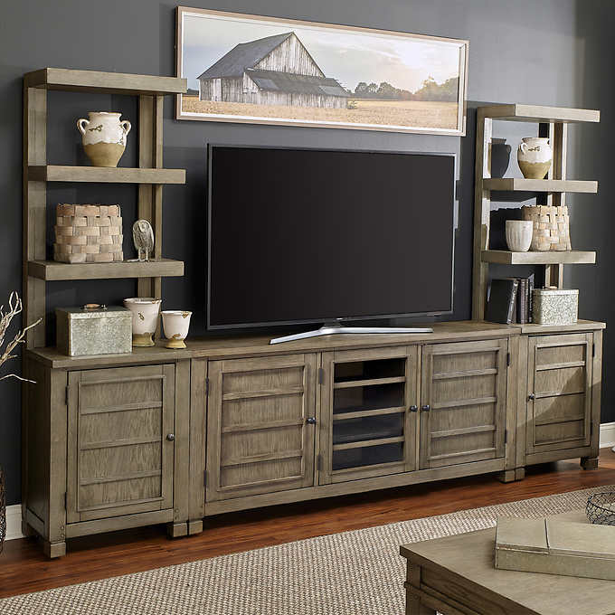 East Lake 3-piece Entertainment Wall with 65” Console