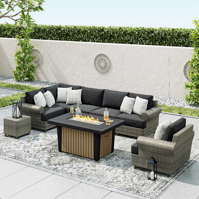 Sirio Regency 8-piece Seating Set with Fire Table