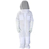 Outsunny Beekeeping Suit, Cotton Beekeeper Outfit Jacket with Gloves and Veil Hood for Men and Women, XXXL, Cream White