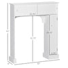 HOMCOM Freestanding Over Toilet Bathroom Storage Cabinet, White