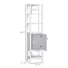 kleankin Tall Bathroom Storage Cabinet, Freestanding Linen Tower with 3-Tier Open Shelf and Cupboard, Slim Floor Organizer, White