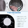 HOMCOM 2-In-1 Full Automatic Portable Washing Machine and Spin Dryer, 1.38Cu Ft Compact Laundry Washer with Wheels, Built-in Gravity Drain and 8 Programs for Apartment, Dorm, RVs, White
