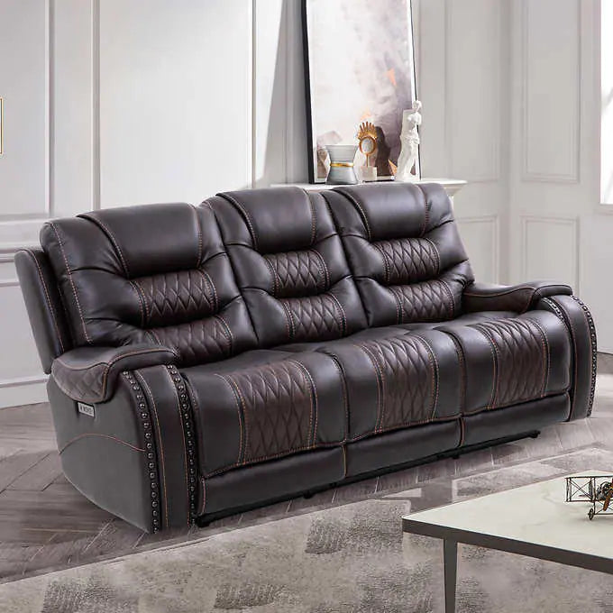 Sandia Leather Power Reclining Sofa