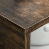 HOMCOM Industrial Modern 3-Tier Side Table or End Desk with Unique S-Shaped Design & 3 Shelves for Storage & Display