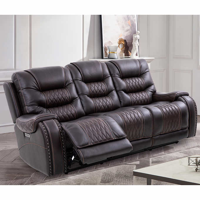 Sandia Leather Power Reclining Sofa