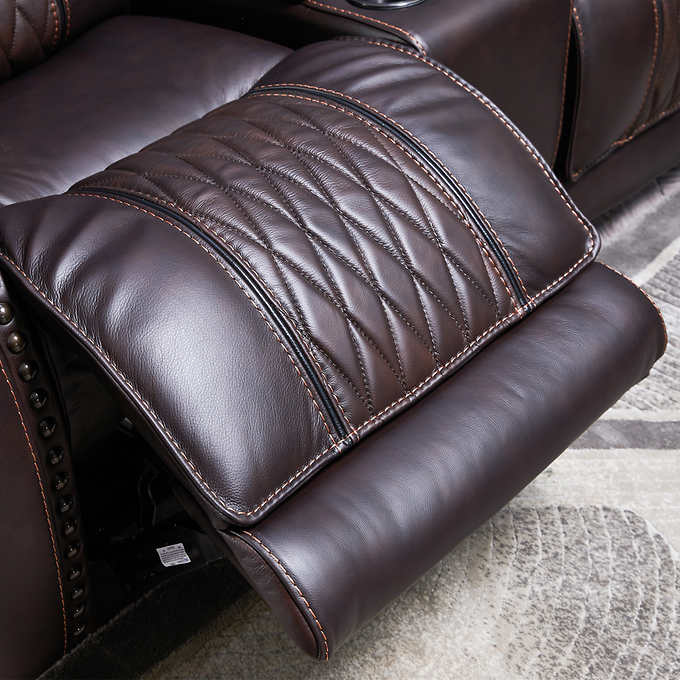 Sandia Leather Power Reclining Sofa with Power Headrests