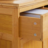 HOMCOM Storage Cabinet Kitchen Sideboard with Glass Doors Metal Legs for Living Room Dining Room Bedroom Oak