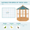 PawHut Large Bird Cage with 1.7 ft. Width for Wingspan, Bird Aviary Indoor with Multi-Door Design, Fit for a Canary, Finch, Conure, 55"