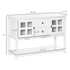 HOMCOM Coffee Bar Cabinet, Kitchen Cabinet with Adjustable Shelves, Glass Doors and 2 Drawers, Sideboard Buffet Cabinet for Living Room, Espresso