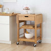 TRINITY 24" Bamboo Kitchen Cart with Drop Leaf