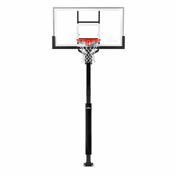 Spalding 60" Glass Screw Jack In-Ground Basketball Hoop