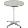 HOMCOM 23.5 Inch Round Bar Table 43" H Adjustable Stainless Steel Top Aluminum Frame Home Pub Bistro
