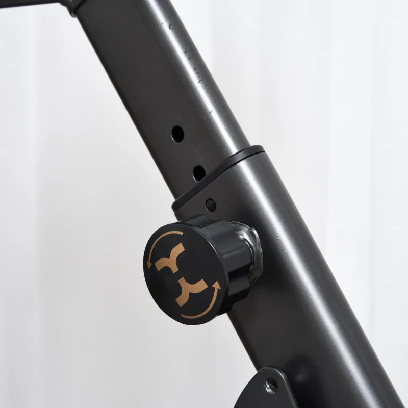 Soozier Indoor Exercise Bike 8-Level Adjustable Magnetic Resistance Cardio Trainer Cycling Bike, w/ Desktop, 3lbs Flywheel, LCD Display-White