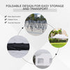 Outsunny 10' x 20' Pop Up Canopy Tent with Sidewalls & Doors, Instant Tents for Parties with Wheeled Carry Bag, Height Adjustable, for Outdoor, Garden, Patio, White
