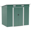 Outsunny 7' x 4' Metal Outdoor Storage Shed Garden Lockable Shed Tool Utility Storage Unit, Dark Green