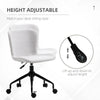 Vinsetto Home Office Chair, Swivel Task Chair with Adjustable Height and Armless Design for Small Space, Living Room, Bedroom, Dark Grey
