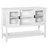 HOMCOM Modern Sideboard Buffet Cabinet with Framed Glass Doors, Multiple Storage Options, and Anti-Topple for Kitchen, Living Room, White