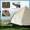 Outsunny Large 6-Person Metal Teepee Camping Tent with Weather Protection, Portable Design, and Included Carrying Bag