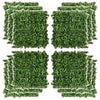 Outsunny 12 Piece Artificial Boxwood Privacy Fence, 20" x 20", Faux Hedge Greenery Wall Backdrop Decoration, Indoor Outdoor Garden Décor, Green