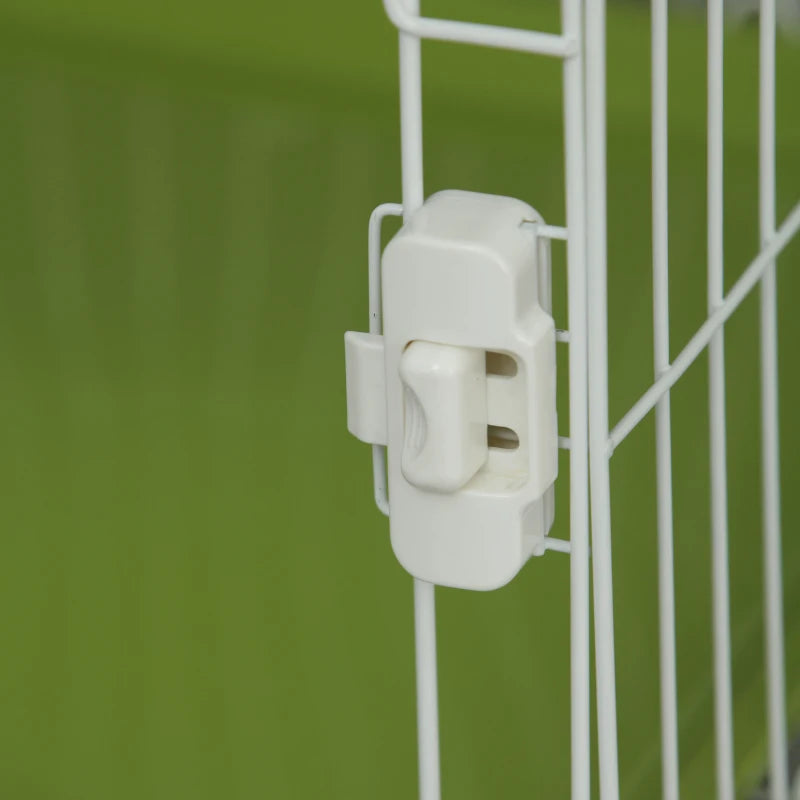 PawHut 70" 3-Level Steel Wire Vertical Cat Condo Pet Cage - White / Green