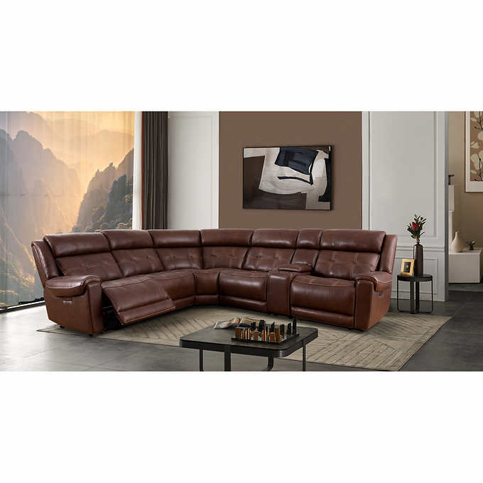 Concord 6 Piece Leather Power Reclining