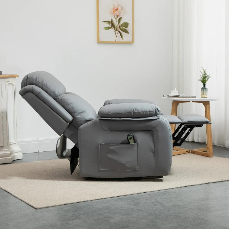 Power Lift Recliner Chair with Remote Control, PU Leather Living