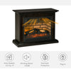HOMCOM 31" W x 24.5" H Electric Fireplace Mantel TV Stand, Media Console Center Cabinet with Remote Control, Dark Coffee