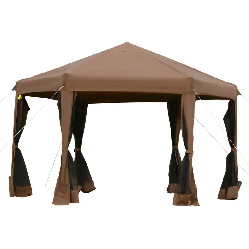 Outsunny 10' X 10' Heavy Duty Pop Up Canopy With Removable Mesh