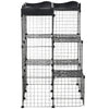 PawHut Pet Playpen DIY Small Animal Cage 36 Panels Portable Metal Wire Yard Fence with Door and Ramp for Rabbits, Kitten, Puppy 14 x 14 in